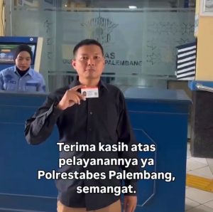 Pelayanan SIM Satlantas Polrestabes Palembang Tuai Apresiasi, Masyarakat Sampaikan Ucapan Terima Kasih
